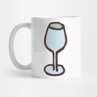 Wine Glass Funny Nursery Cartoon Drawing Design Mug